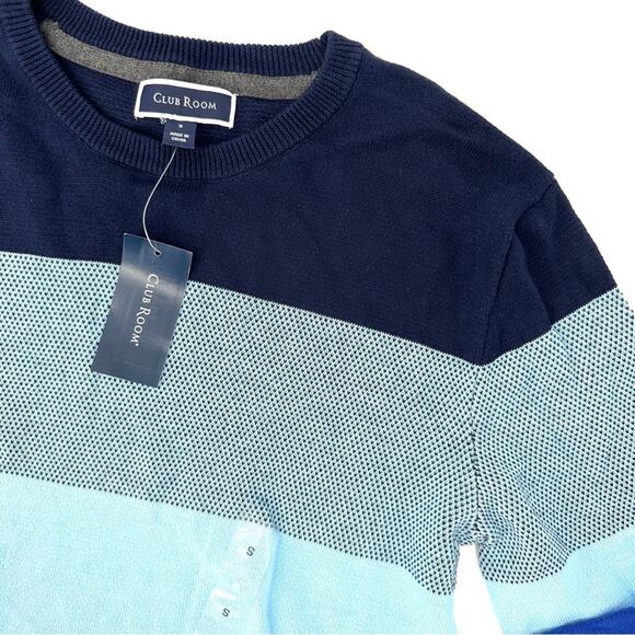 Club Room blue tone color block sweater Size S - Picture 3 of 9